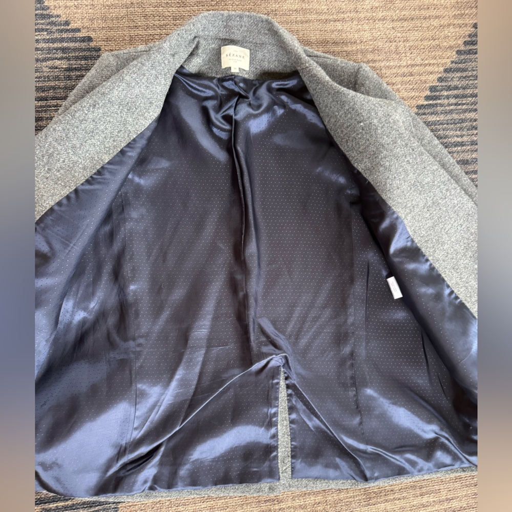 Sezane Charcoal Double-Breasted Blazer - Picture 5 of 8